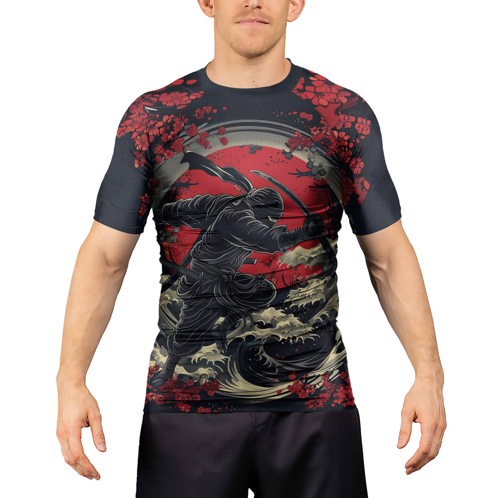 Rashninja Ninja Great Wave Men's Short Sleeve Rash Guard