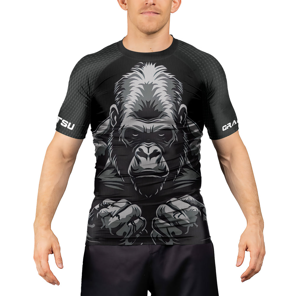 Rashninja Gorilla Wild Monarch Men's Short Sleeve Rash Guard