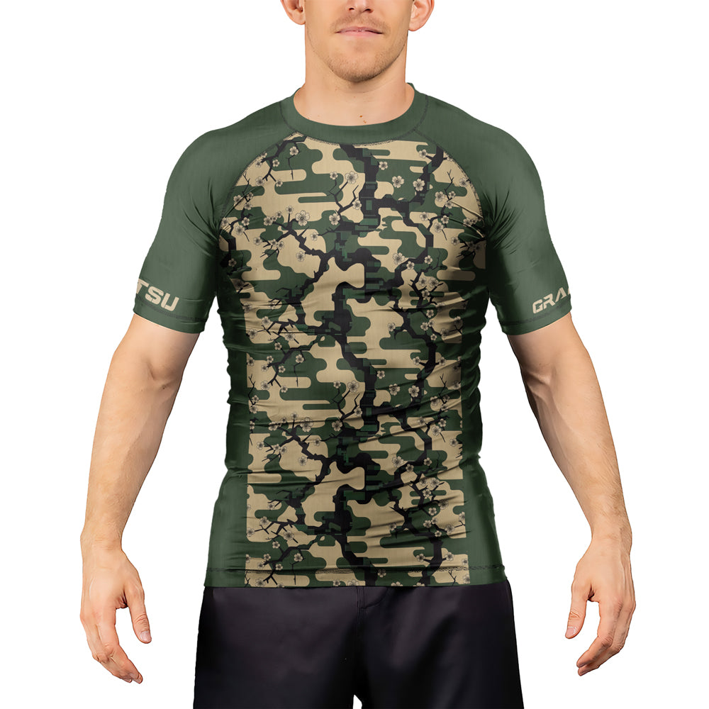 Rashninja Camouflage Jungle Phantom Men's Short Sleeve Rash Guard