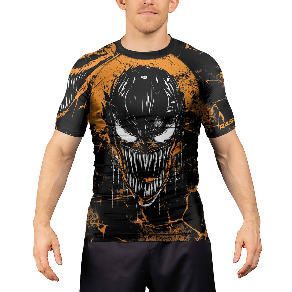 Rashninja Halloween Venom Strike Men's Short Sleeve Rash Guard