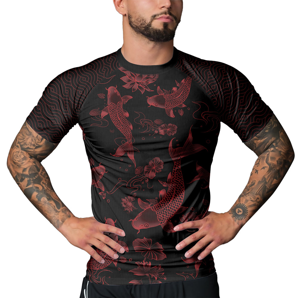 Rashninja Samurai Koi Valor Men's Short Sleeve Rash Guard