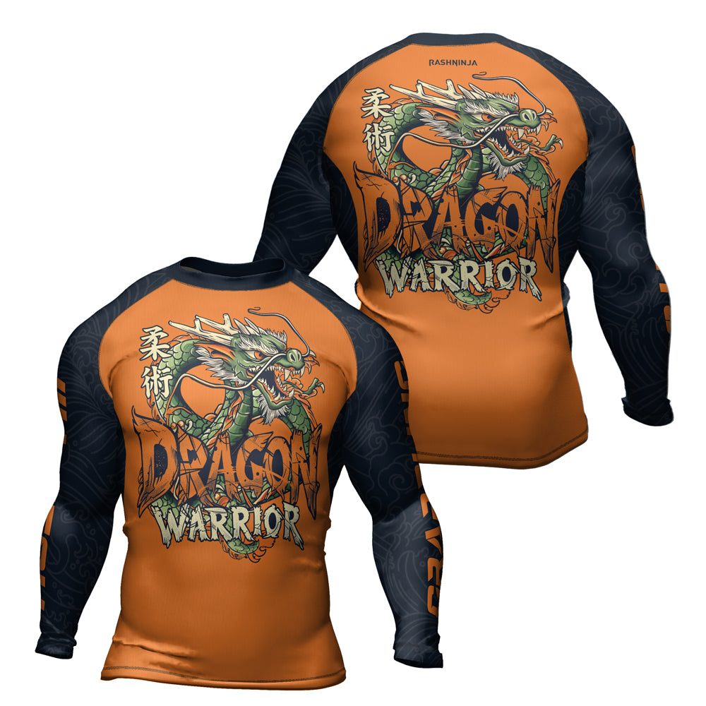 Rashninja Dragon Verdant Blaze Men's Long Sleeve Rash Guard
