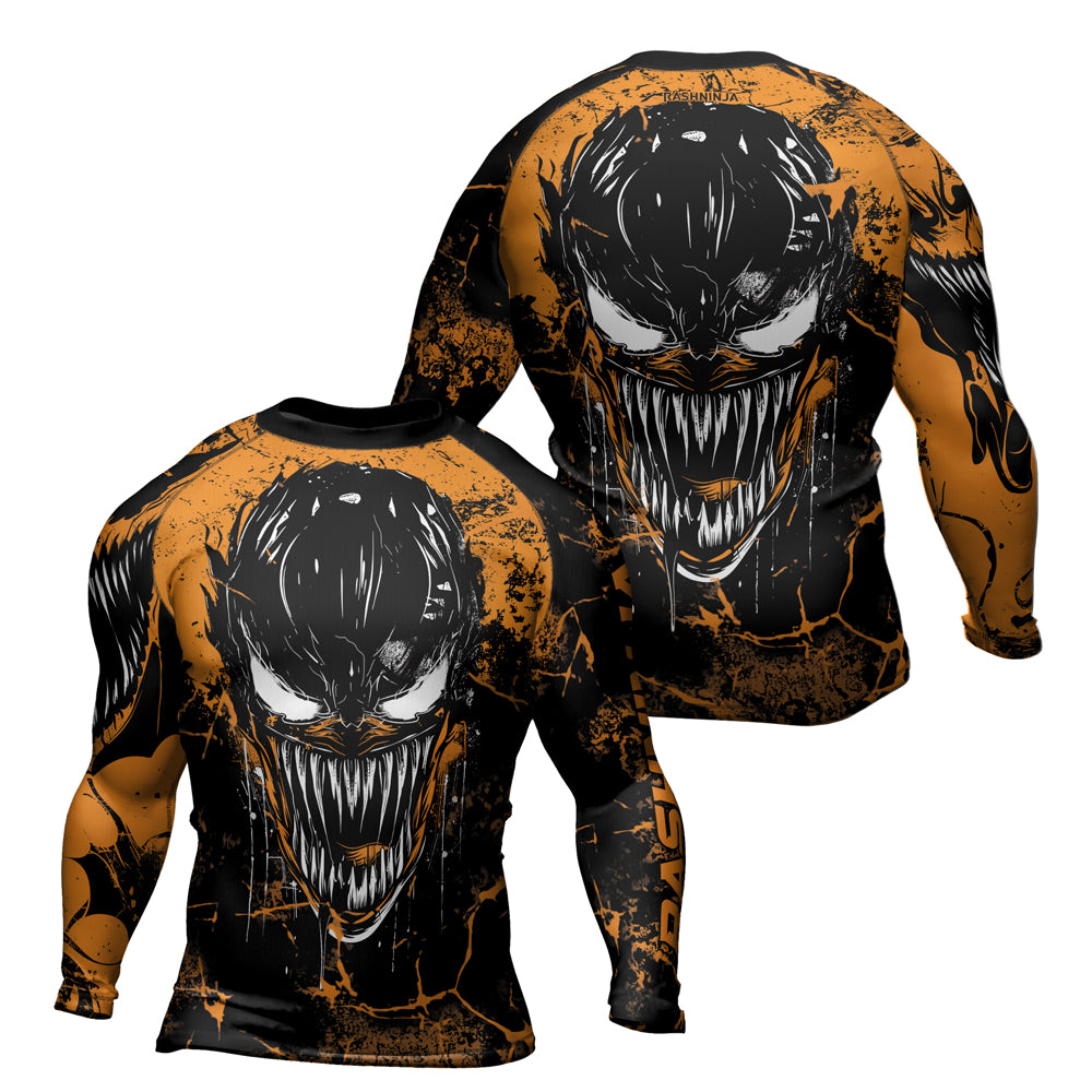 Rashninja Halloween Venom Strike Men's Long Sleeve Rash Guard