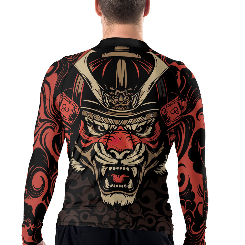Rashninja Tiger Samurai Men's Long Sleeve Rash Guard