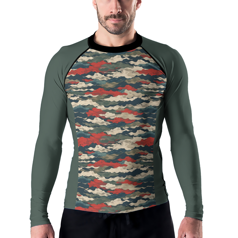 Rashninja Swiss Army Alpenflage Men's Long Sleeve Rash Guard