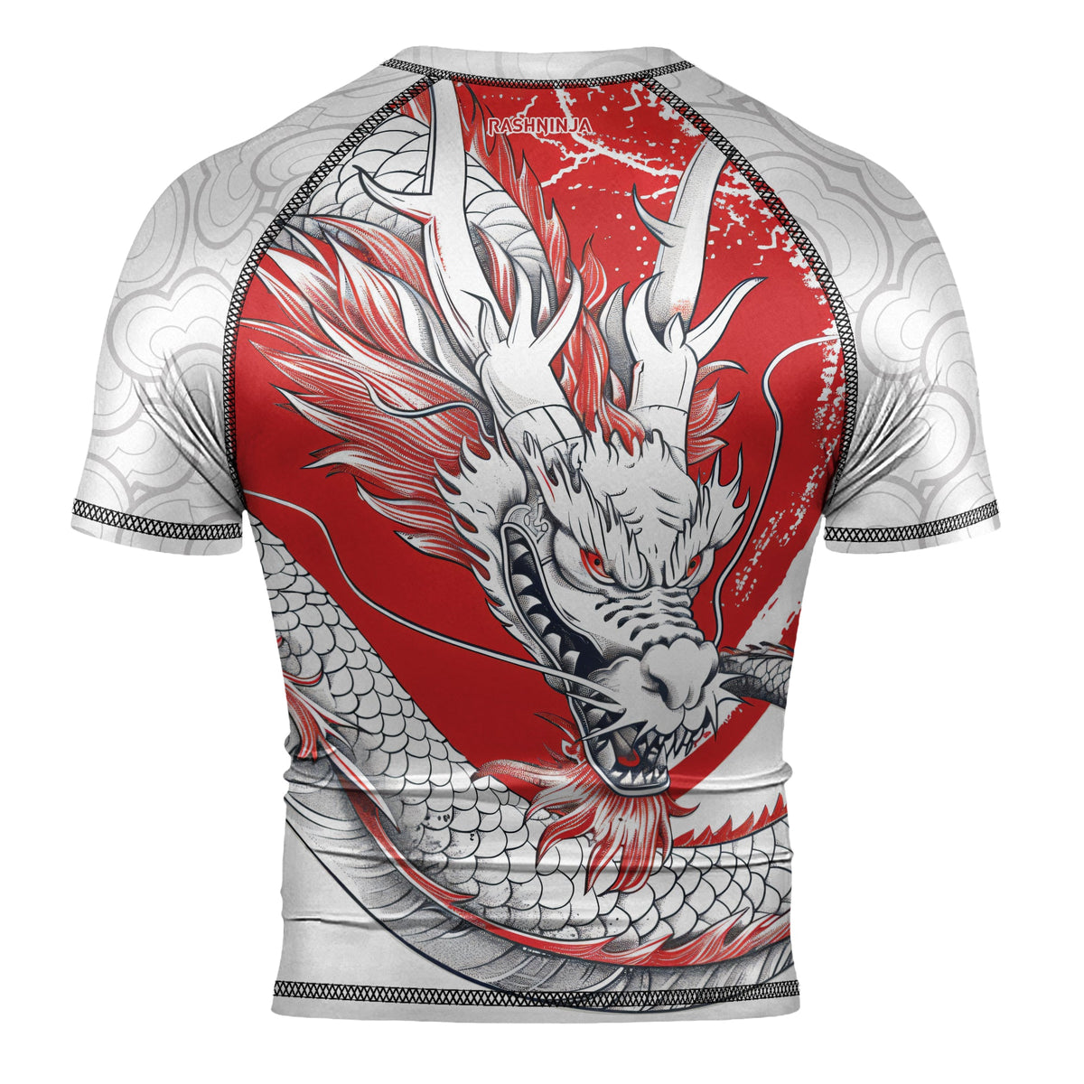 Rashninja Dragon Eclipse Red Men's Short Sleeve Rash Guard
