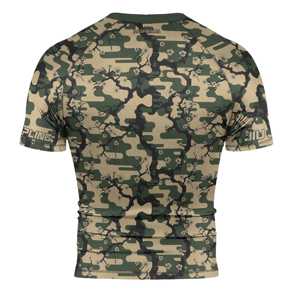 Rashninja Camouflage Jungle Phantom Men's Short Sleeve Rash Guard