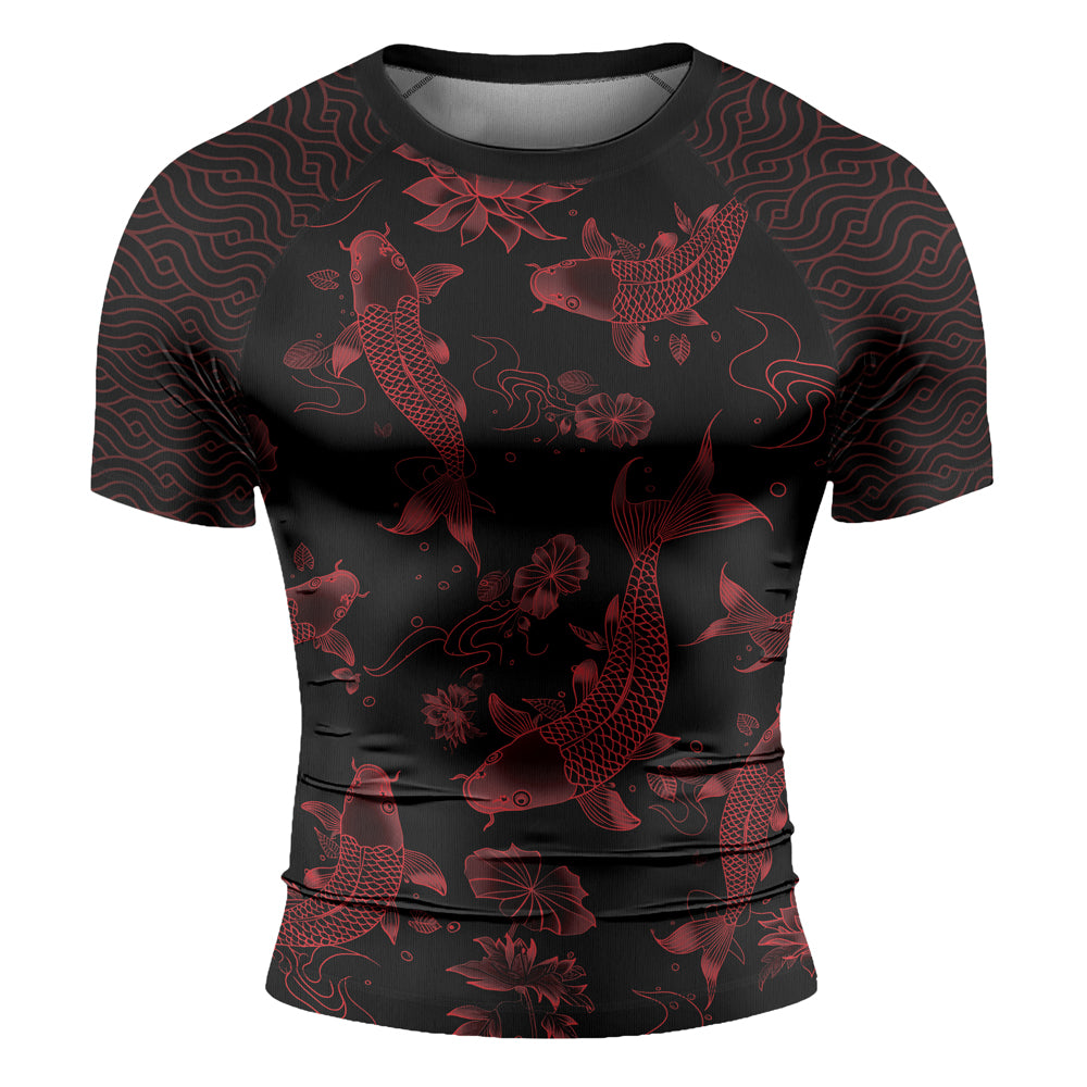 Rashninja Samurai Koi Valor Men's Short Sleeve Rash Guard