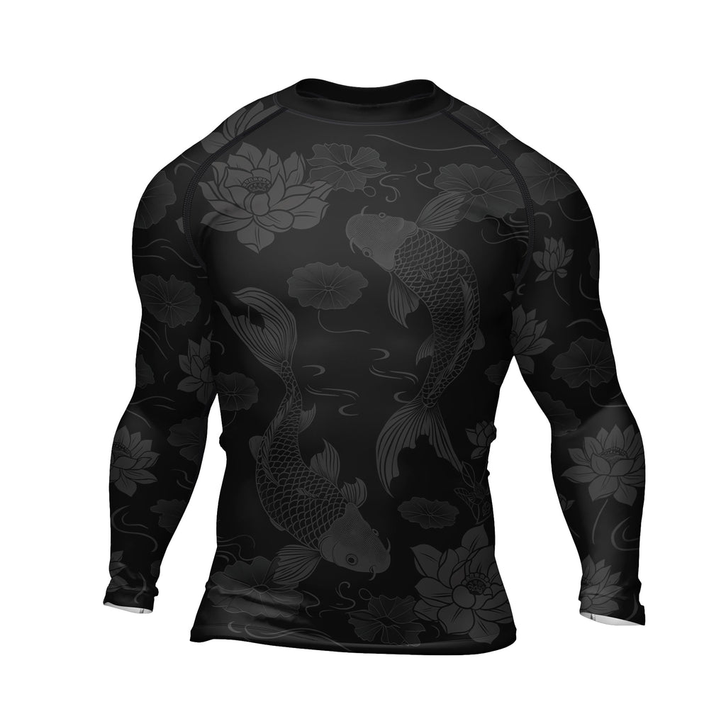 Rashninja Samurai Koi Serenity Men's Long Sleeve Rash Guard