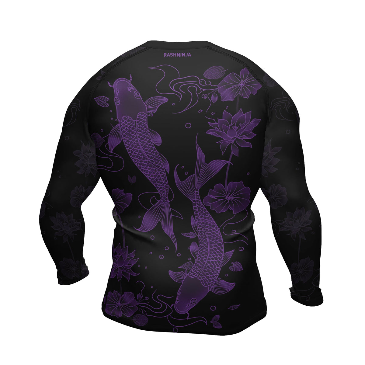 Rashninja Koi Lotus Flow Men's Long Sleeve Rash Guard