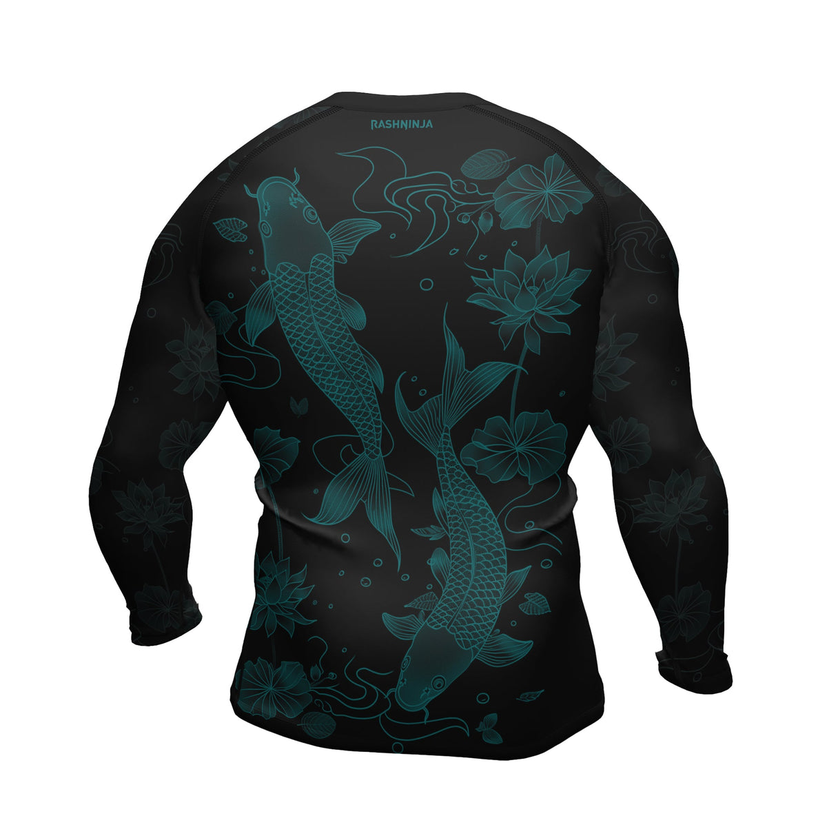 Rashninja Koi Lotus Flow Men's Long Sleeve Rash Guard