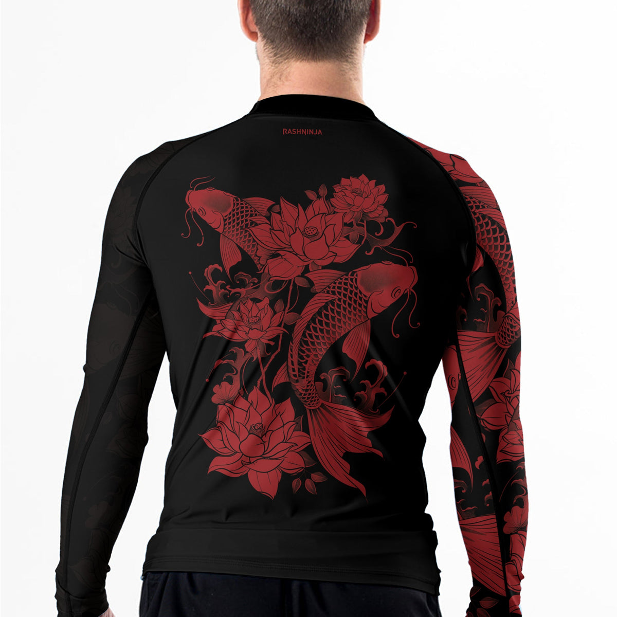 Rashninja Samurai Koi Harmony Men's Long Sleeve Rash Guard