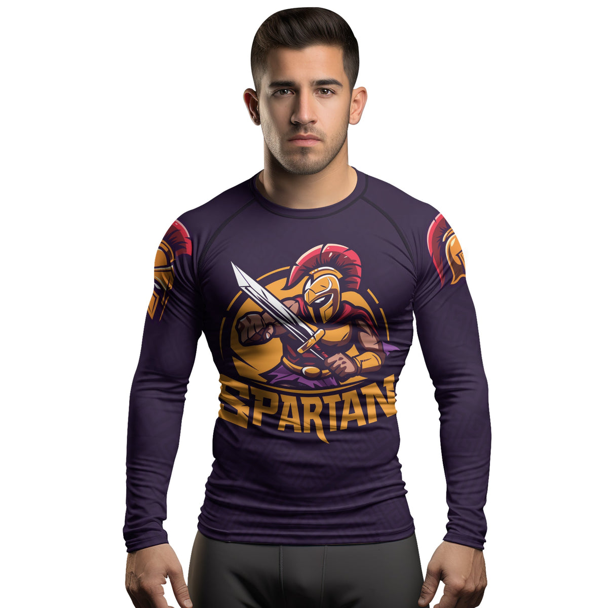 Rashninja Spartan Defender Men's Long Sleeve Rash Guard