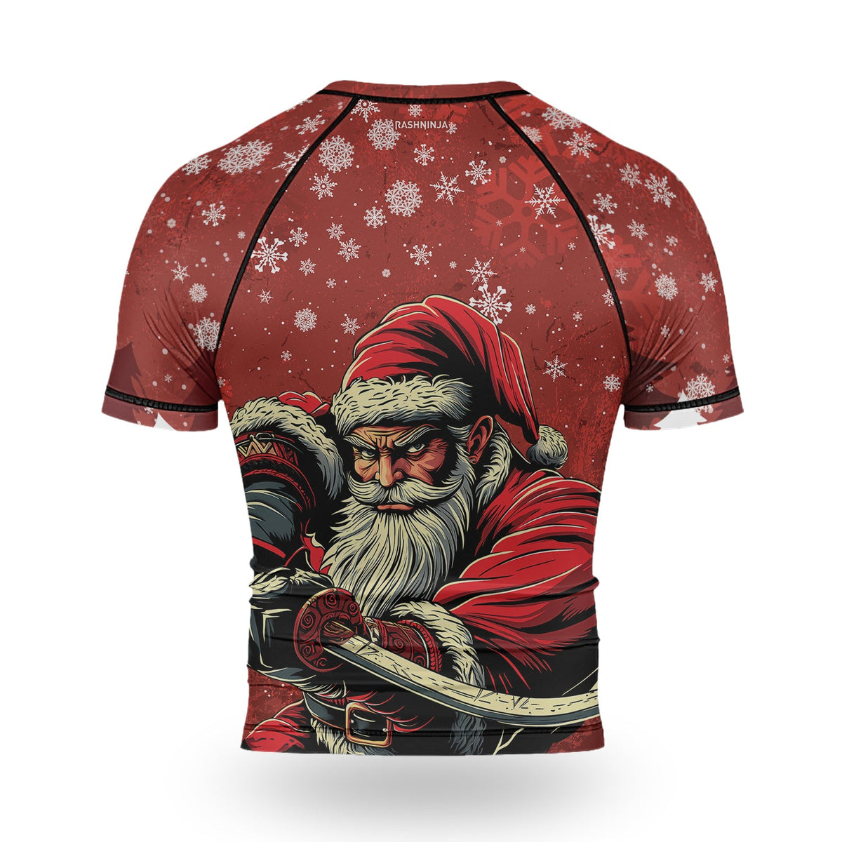 Rashninja Christmas Badass Santa Men's Short Sleeve Rash Guard