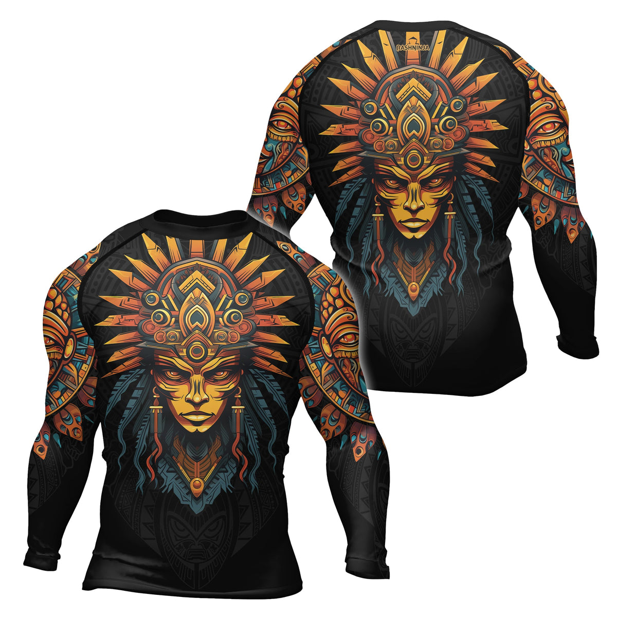 Rashninja Aztec Chieftain Men's Long Sleeve Rash Guard