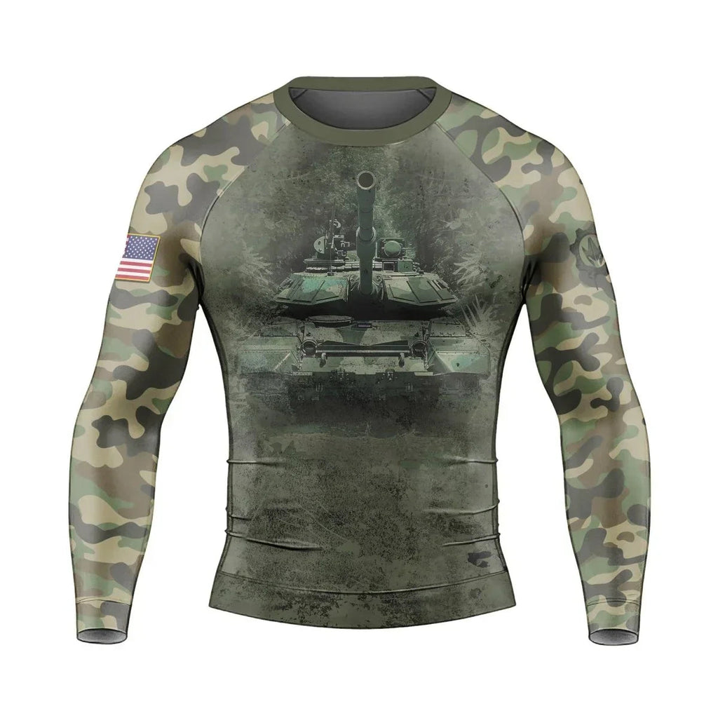 Army Camo Men's Long Sleeve Rash Guard
