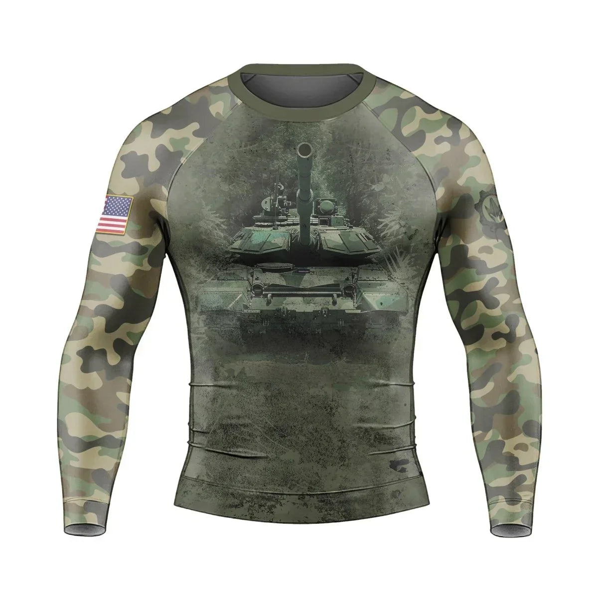 Army Camo Men's Long Sleeve Rash Guard