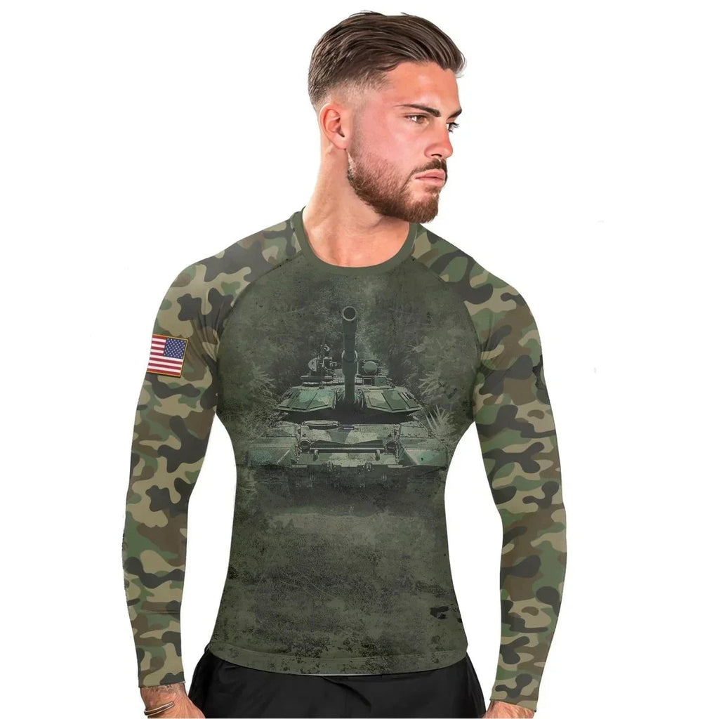 Army Camo Men's Long Sleeve Rash Guard