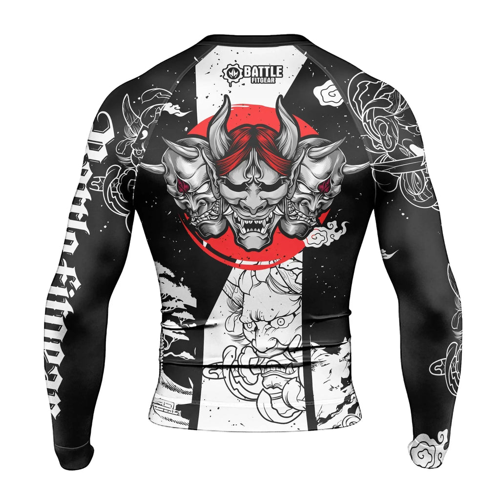 Blood Moon Hannya Men's Long Sleeve Rash Guard