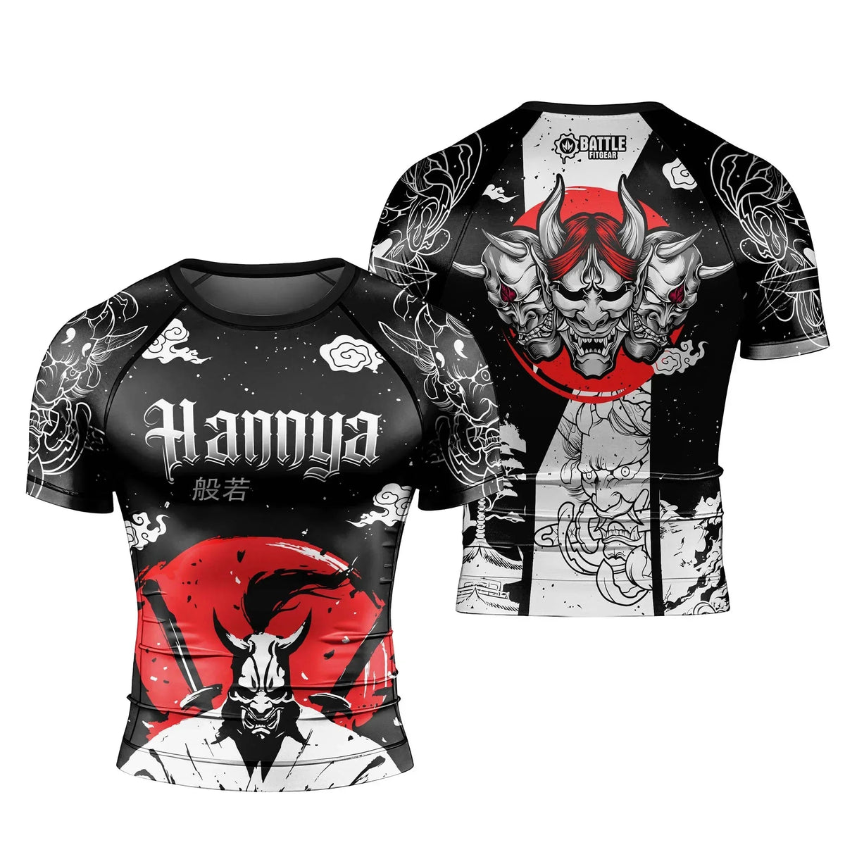 Blood Moon Hannya Men's Short Sleeve Rash Guard