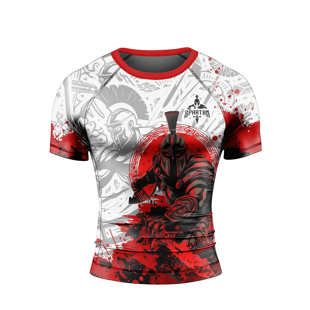 Bloody Spartan Men's Short Sleeve Rash Guard