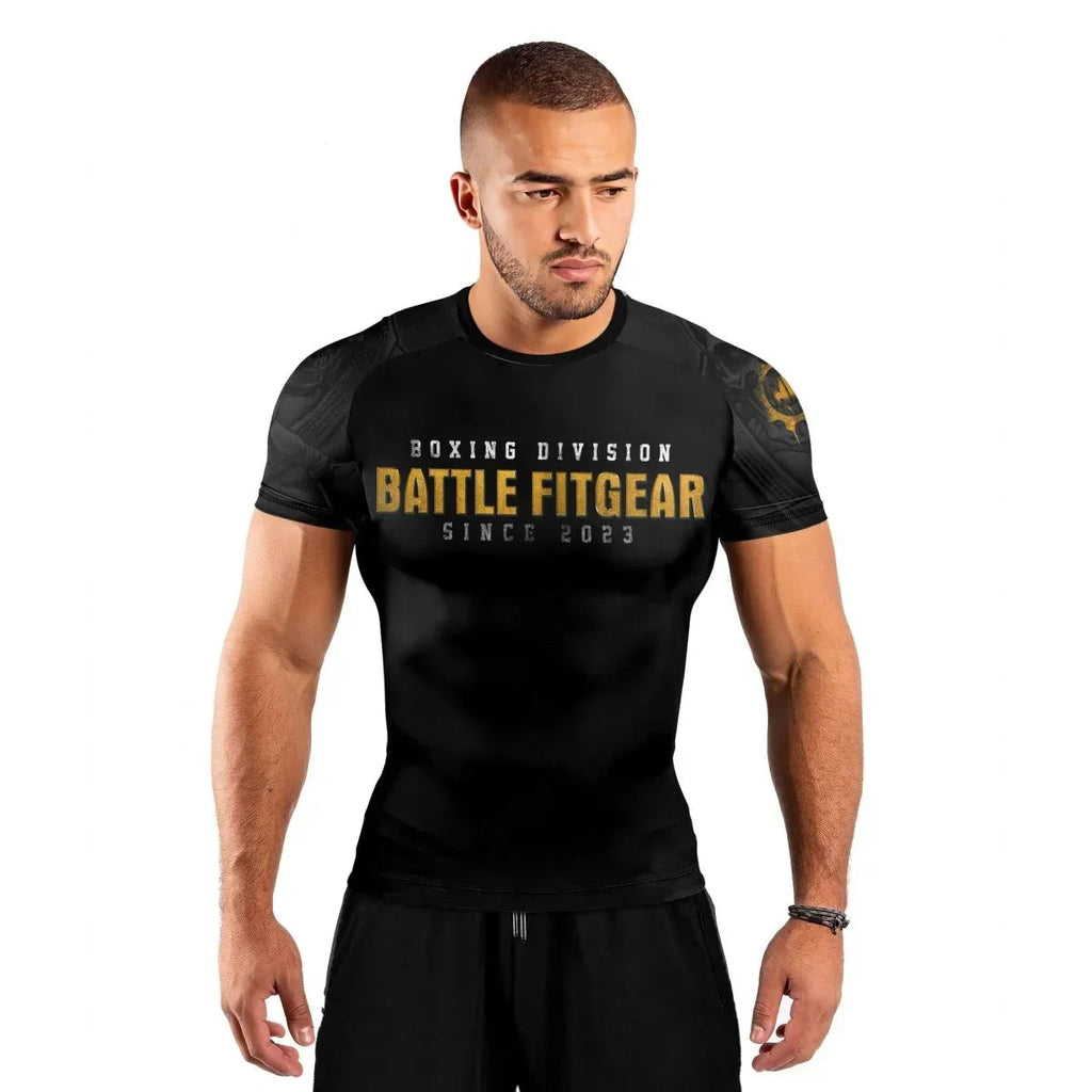 Boxing Division Men's Short Sleeve Rash Guard