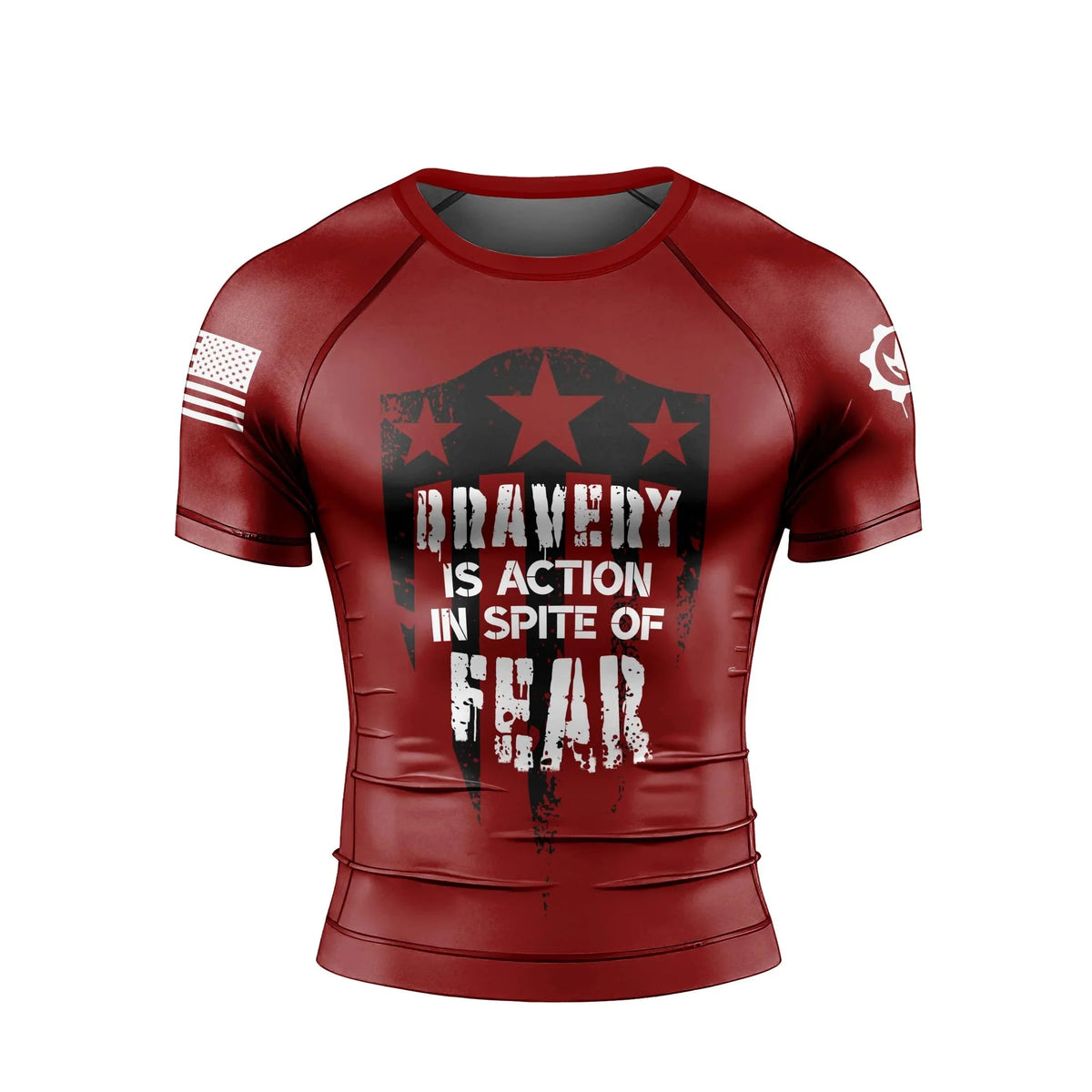 Bravery Is Action Men's Short Sleeve Rash Guard