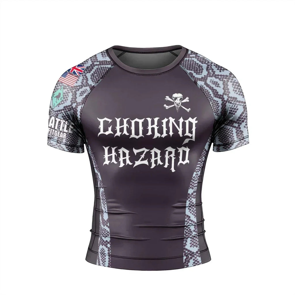 Choking Hazard Men's Short Sleeve Rash Guard