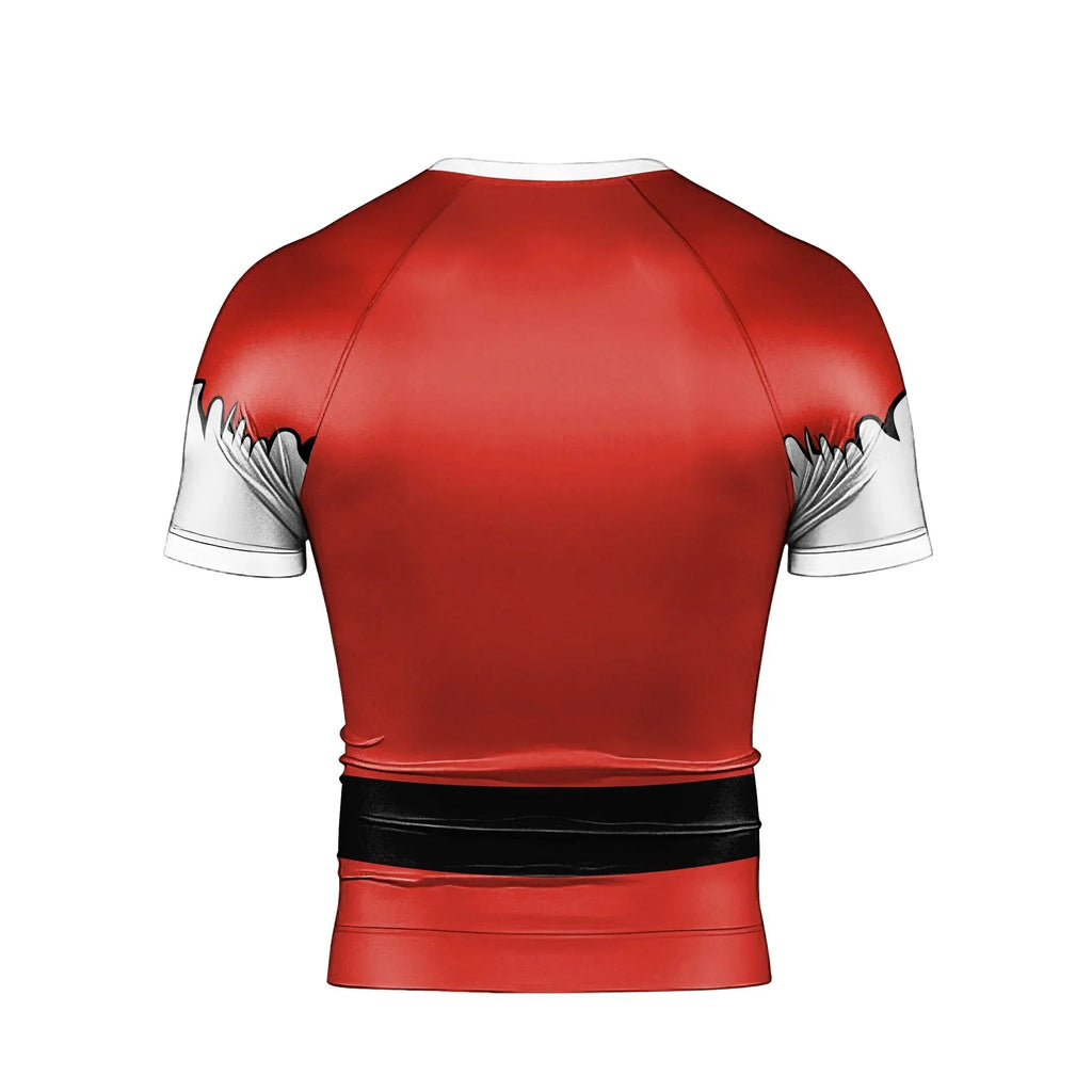 Christmas Santa Jiu Jitsu Men's Short Sleeve Rash Guard