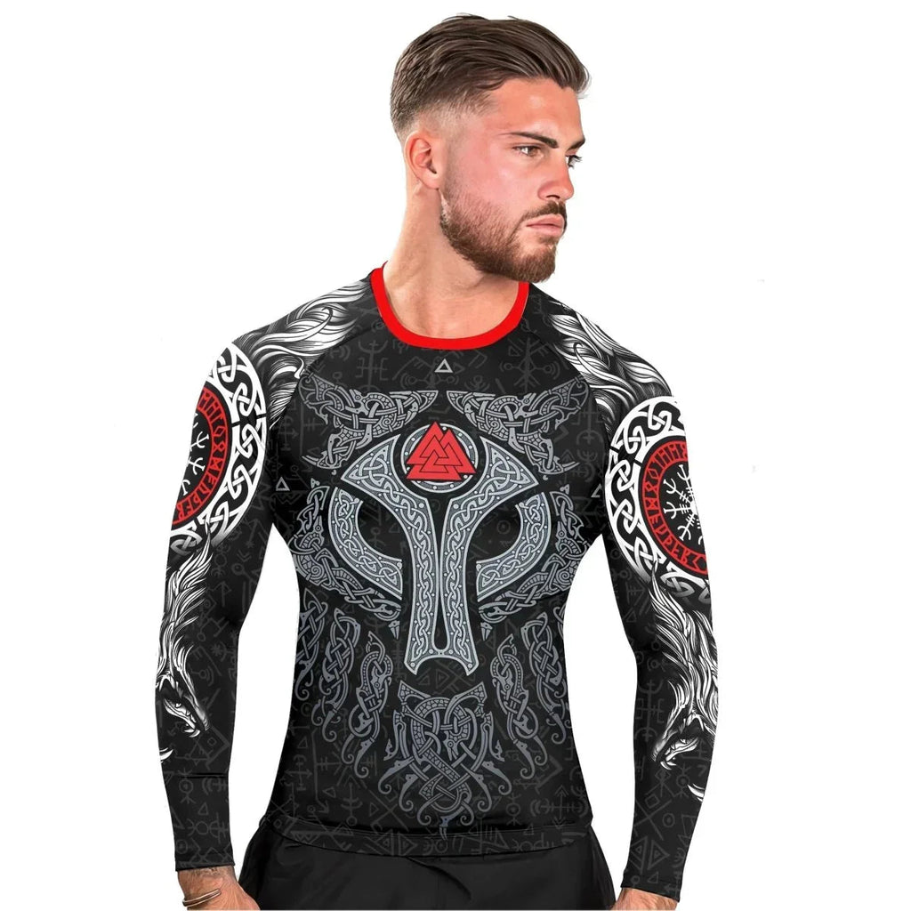 Cool Wolf Vegvisir Men's Long Sleeve Rash Guard