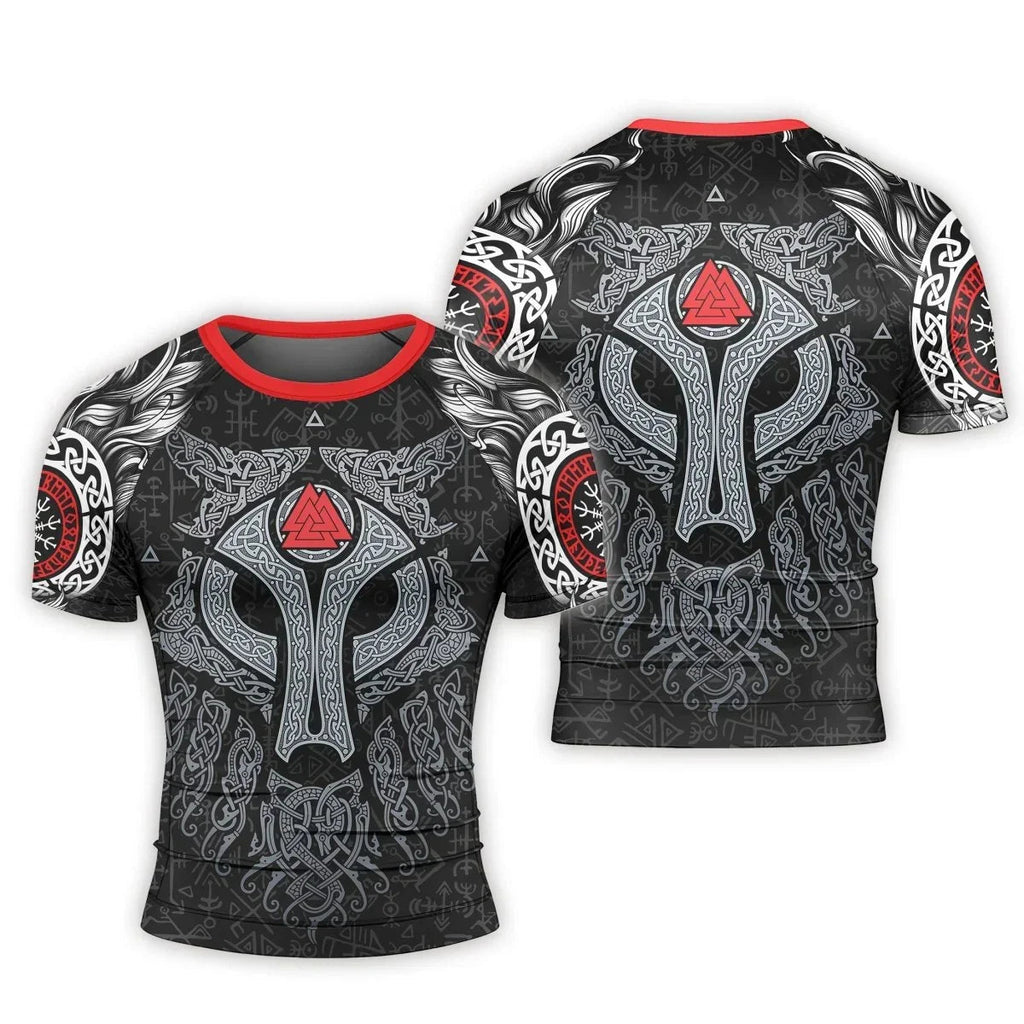 Cool Wolf Vegvisir Men's Short Sleeve Rash Guard