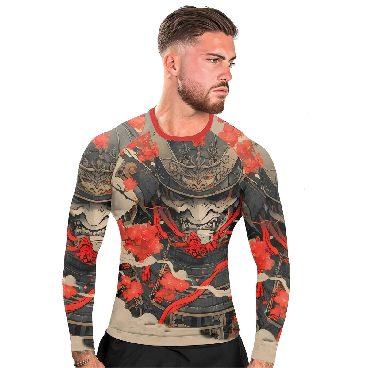 Crimson Oni Ascension Men's Long Sleeve Rash Guard