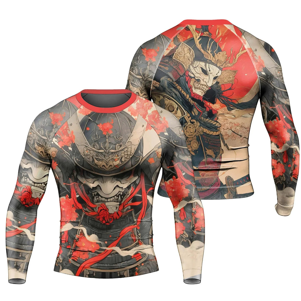 Crimson Oni Ascension Men's Long Sleeve Rash Guard
