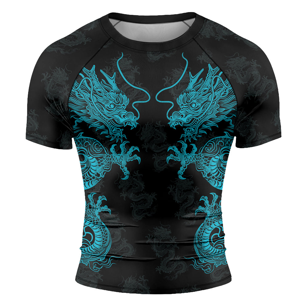 Rashninja Dragon Twilight Guardian Men's Short Sleeve Rash Guard