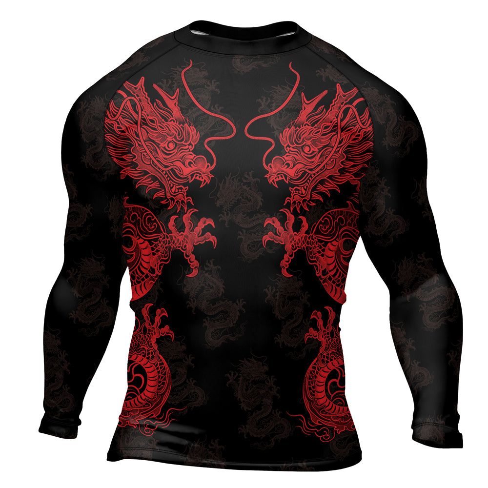 Rashninja Dragon Twilight Guardian Men's Long Sleeve Rash Guard