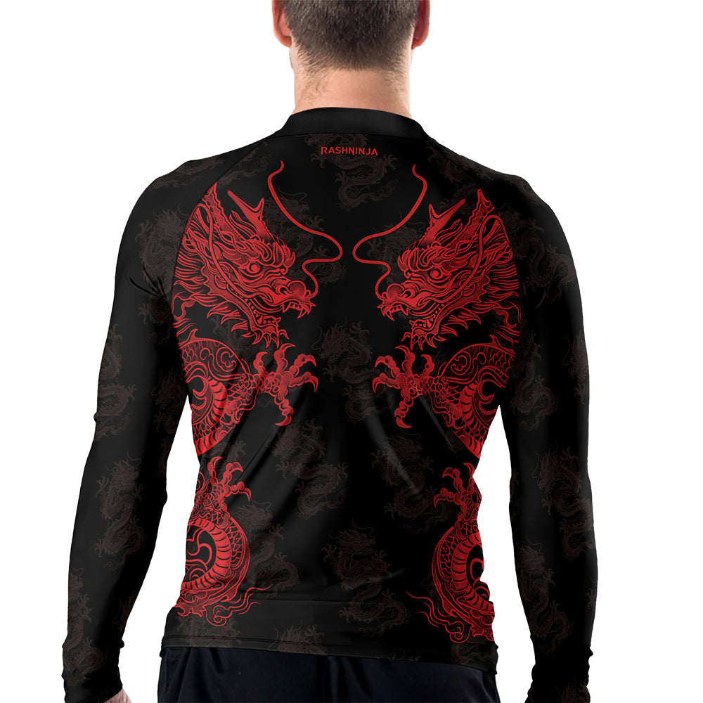 Rashninja Dragon Twilight Guardian Men's Long Sleeve Rash Guard