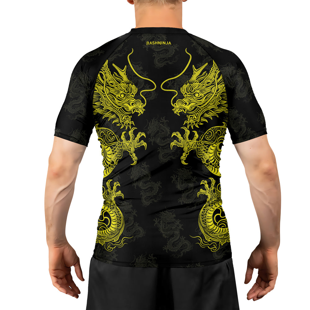Rashninja Dragon Twilight Guardian Men's Short Sleeve Rash Guard