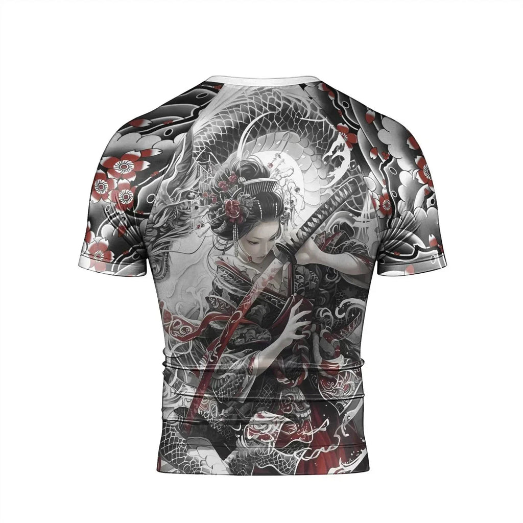 Dragon Geisha Men's Short Sleeve Rash Guard