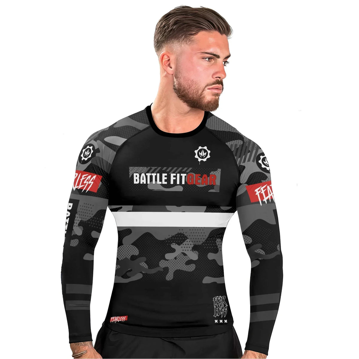 Fear Less Men's Long Sleeve Rash Guard