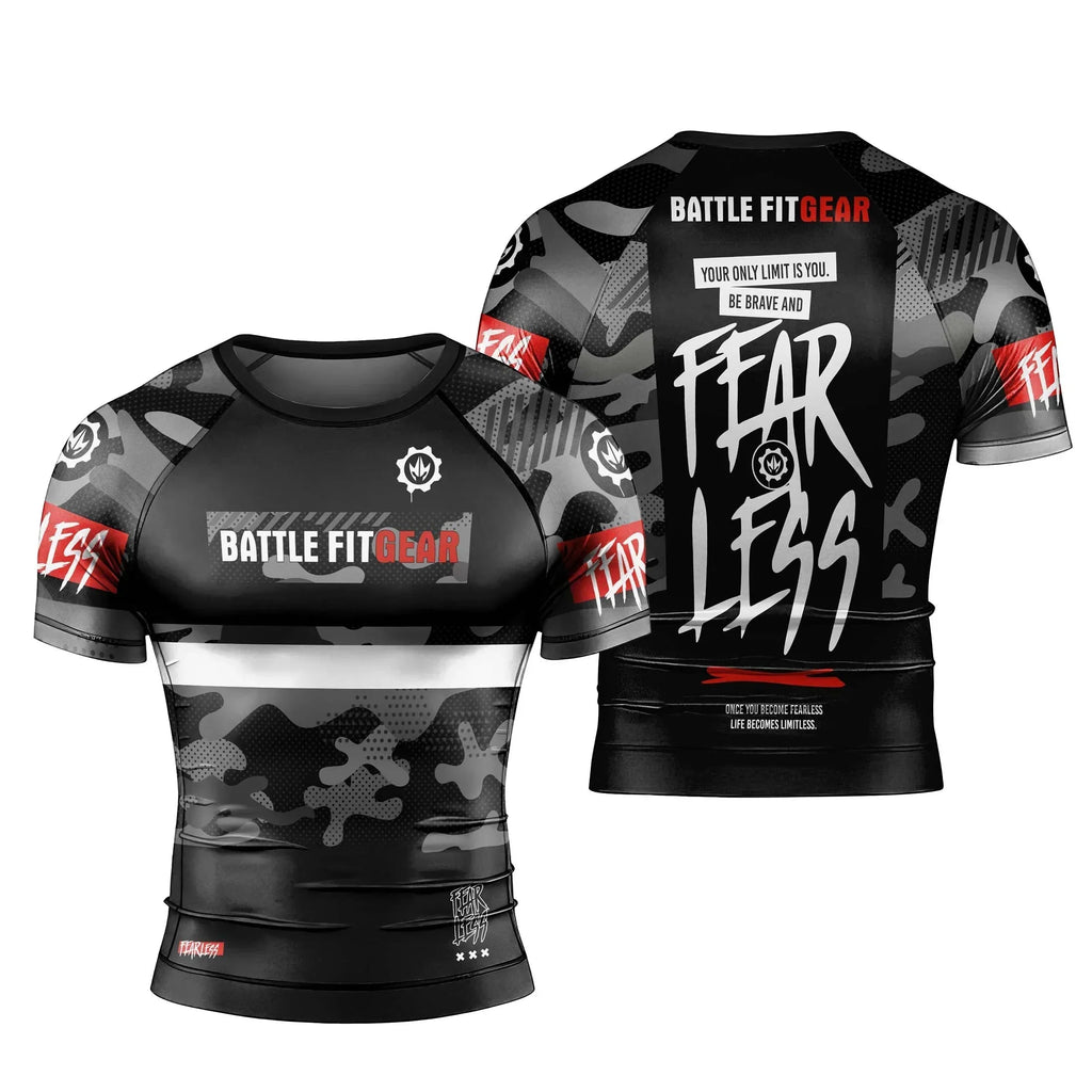 Fear Less Men's Short Sleeve Rash Guard