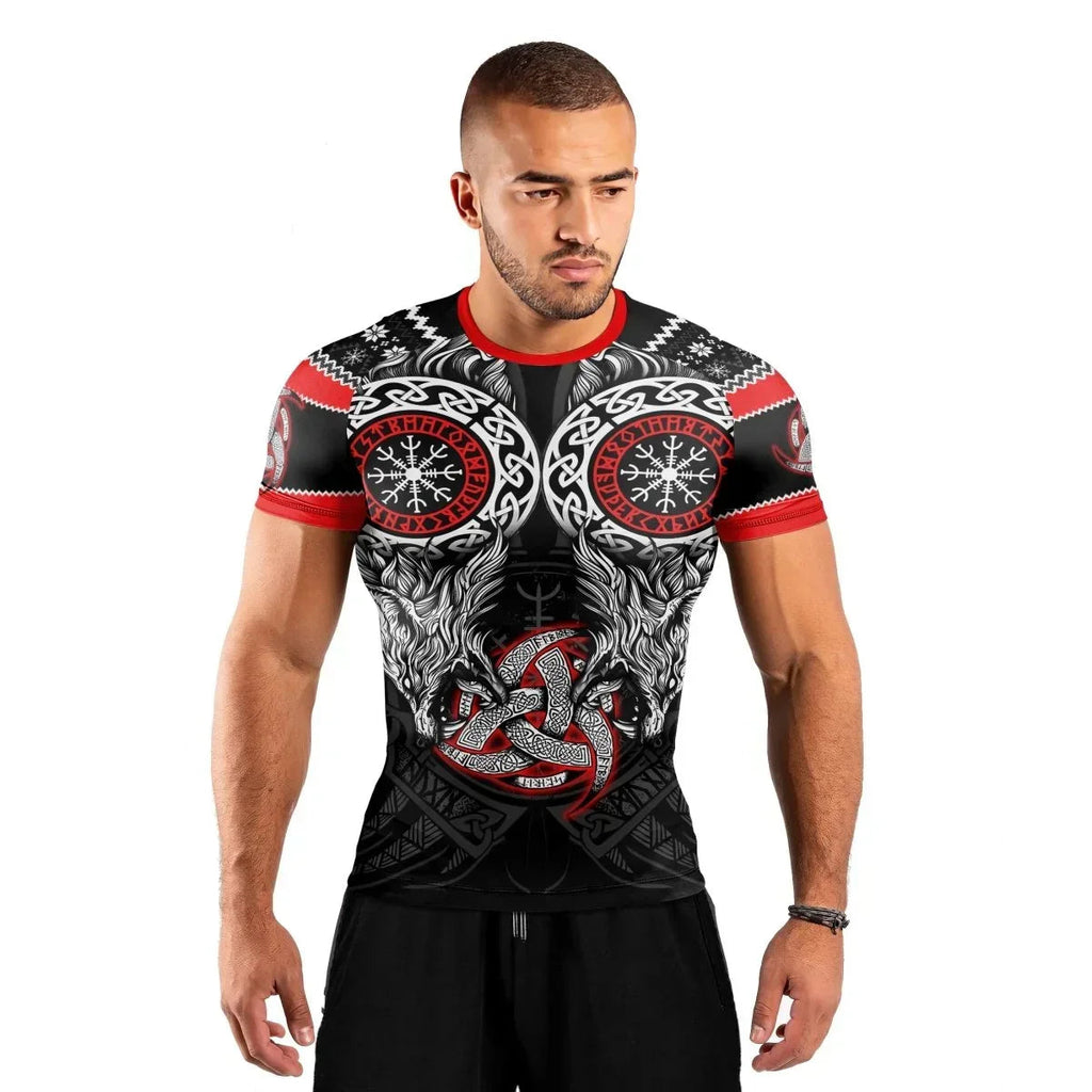 Fenrir Wolve Men's Short Sleeve Rash Guard
