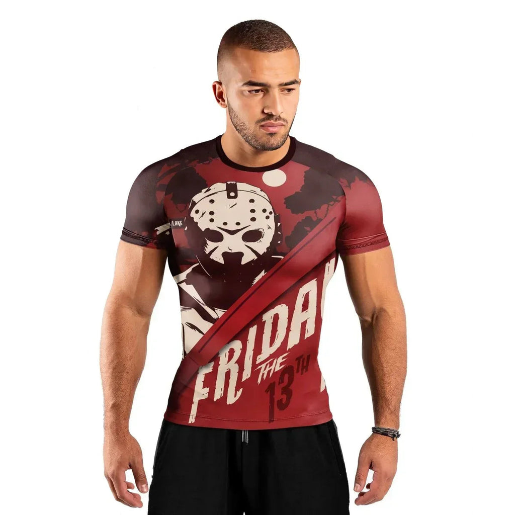 Friday the 13th Men's Short Sleeve Rash Guard