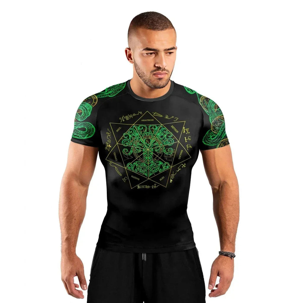 Viking World Tree Men's Short Sleeve Rash Guard