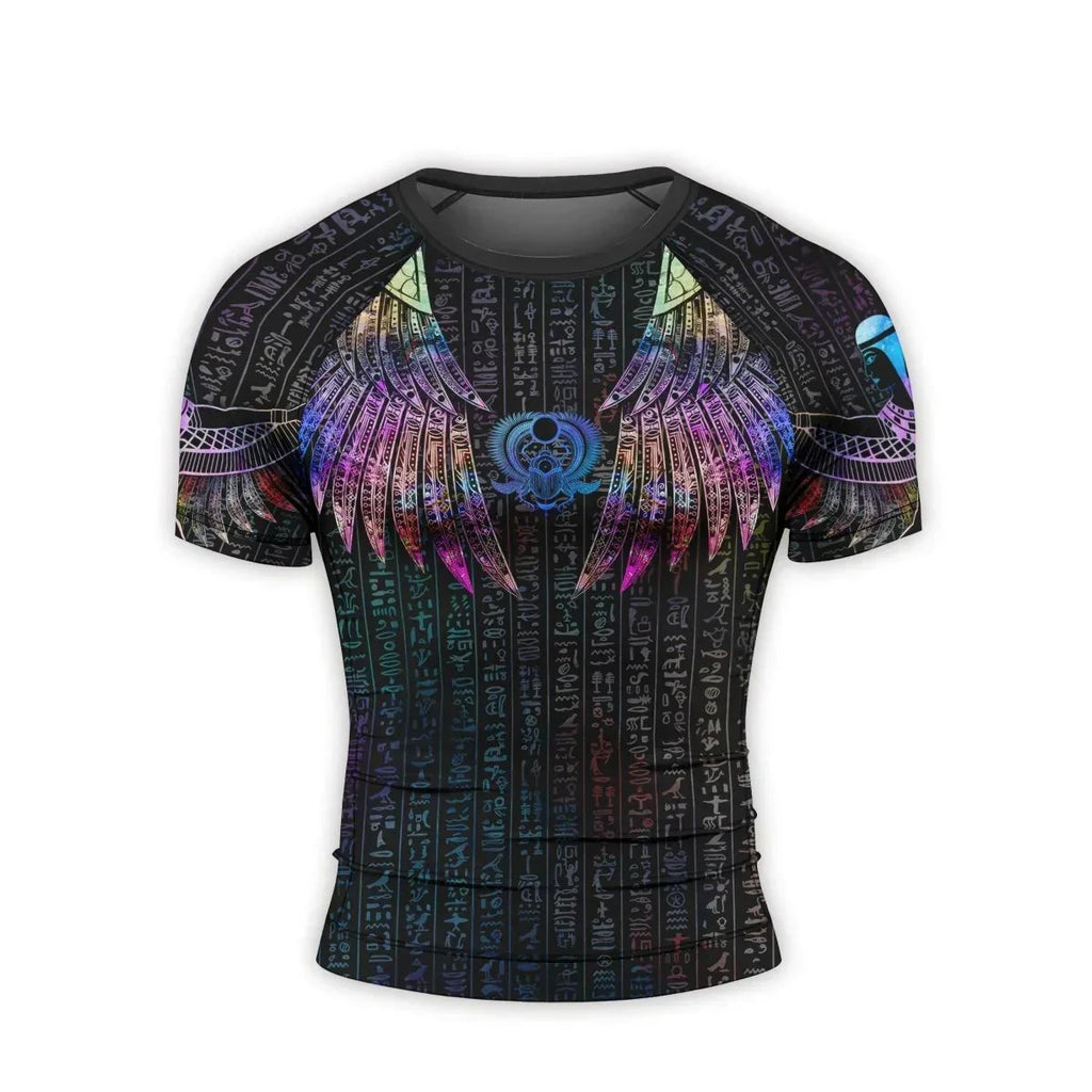 Goddess Of Motherly Love Aset Men's Short Sleeve Rash Guard