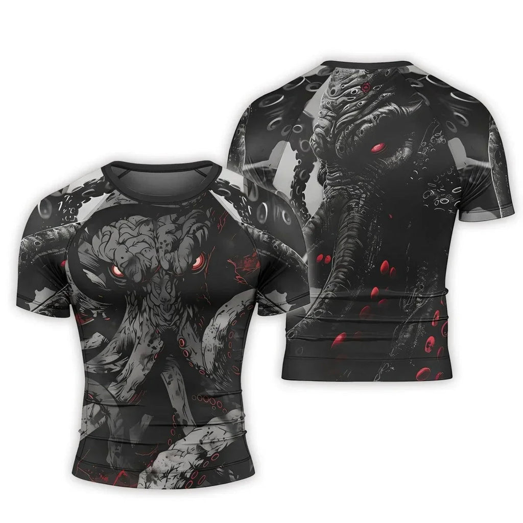 Darkness Cthulhu Men's Short Sleeve Rash Guard