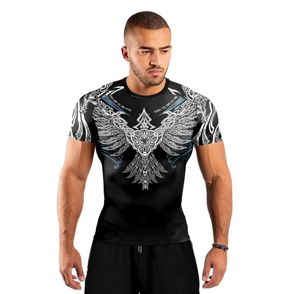Muninn Eagle Men's Short Sleeve Rash Guard