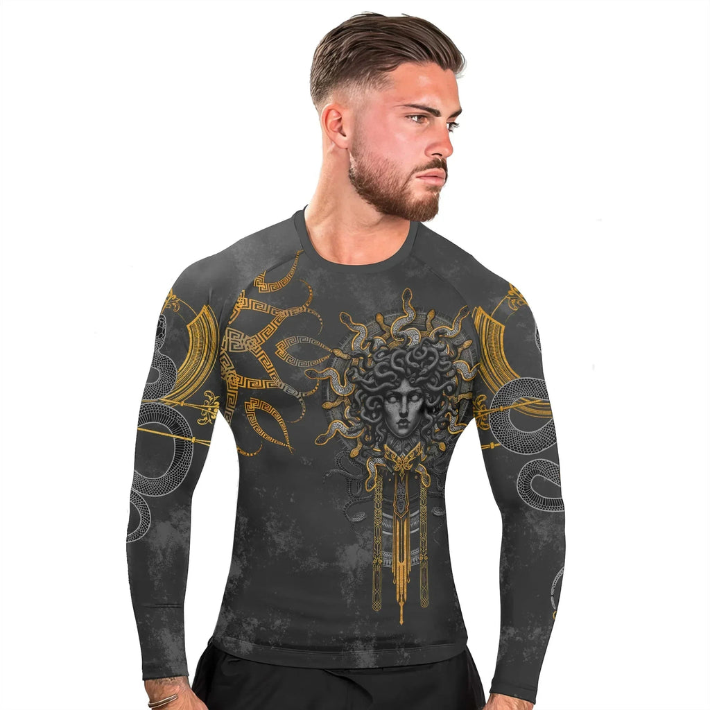 Gorgon Monstrous Sisters Men's Long Sleeve Rash Guard