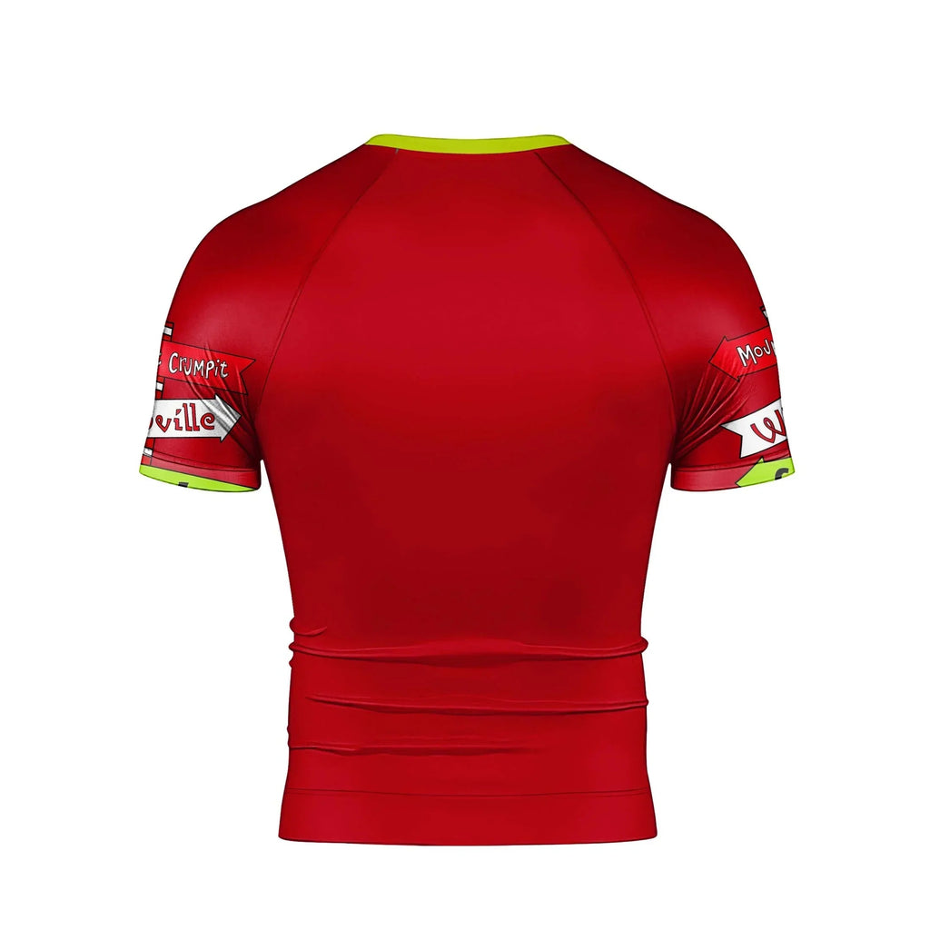 Grinch Christmas Mean More Men's Short Sleeve Rash Guard