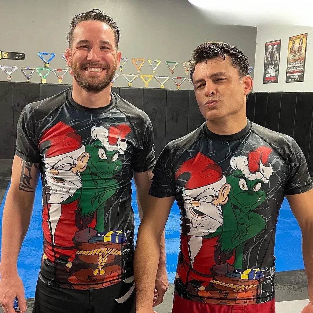 Grinch Christmas Short Sleeve Rash Guard