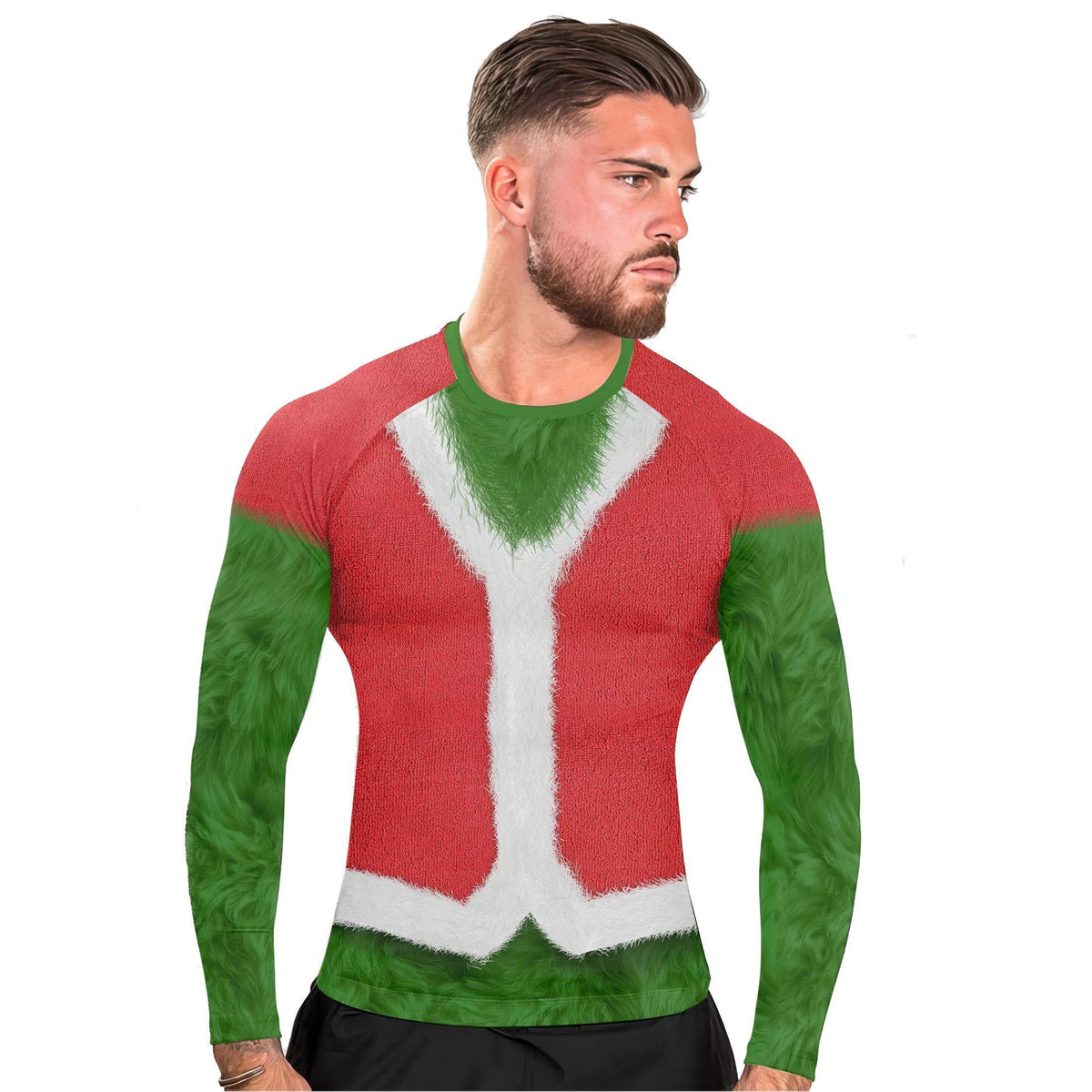 Grinch Claus Men's Long Sleeve Rash Guard